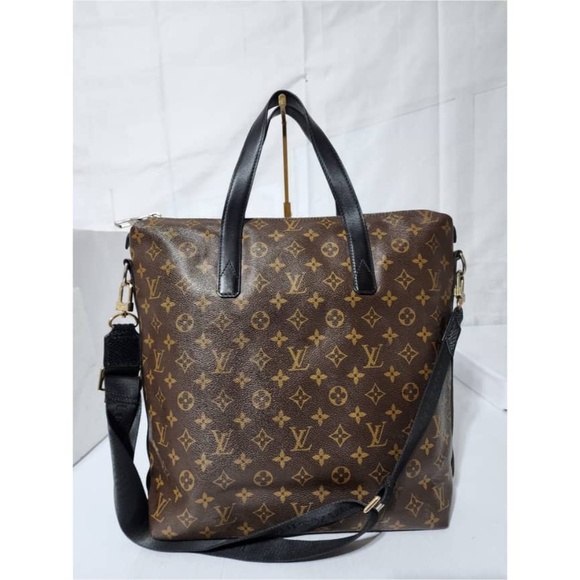 Authentic Louis Vuitton Monogram Macassar Canvas Kitan Bag Black/Brown - Picture 1 of 13